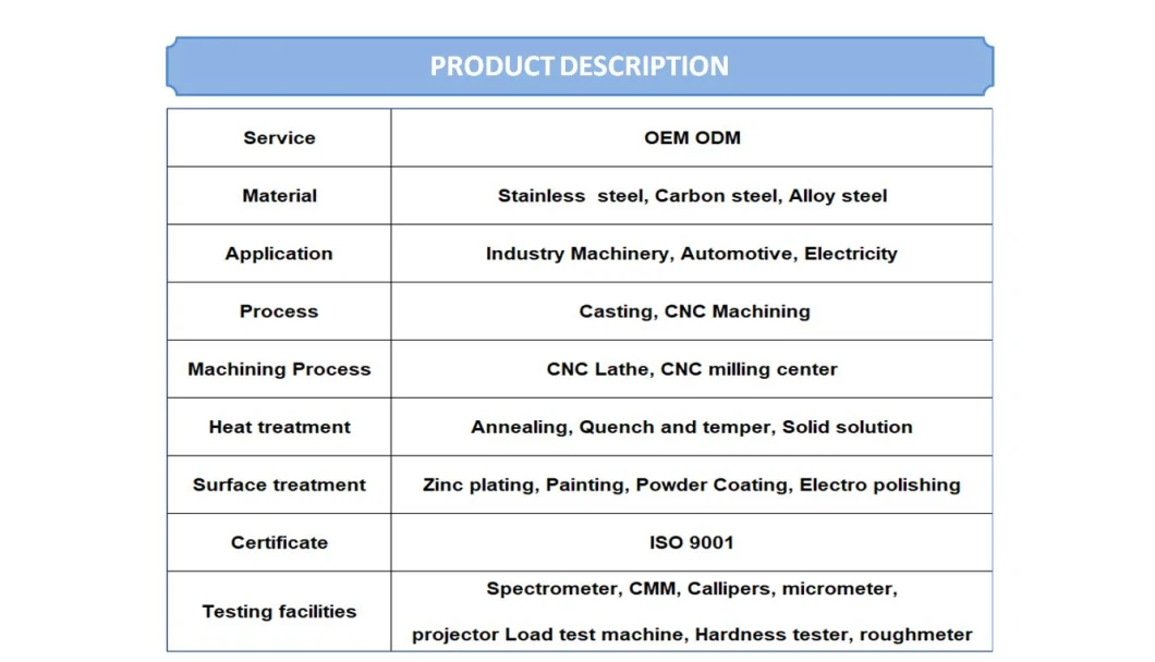 OEM/ODM CNC Machining/Machinery/Machined Die Casting/Steel Casting Stainless Steel/Copper Alloy/Aluminum Alloy/Brass Turning/Milling Spare Metal Parts